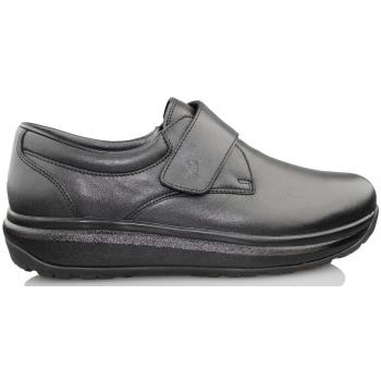 Joya Edward Men's Comfortable Wide Slip-On Shoes - Premium Full Grain Leather - Black