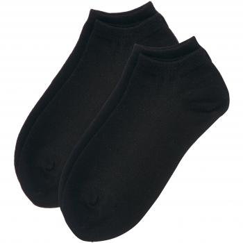 DIM Algodon señora invisible x 2 Calcetines cortos, Mujer, Negro, 35/38