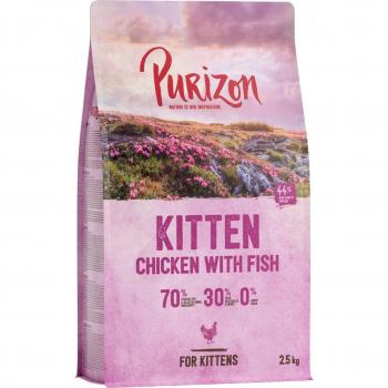 Purizon Adult Chicken & Fish Grain-Free Dry Cat Food - 6.5 kg (5.5 kg + 1 kg Free)
