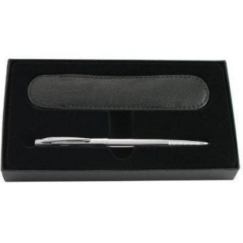 Fisher Space Cap-O-Matic - Bolígrafo antigravedad con estuche de piel, color negro
