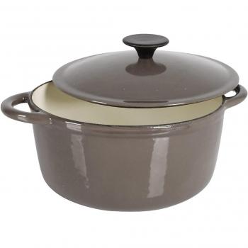 Crealys 513359 - Cocotte redonda en hierro fundido, 21 cm
