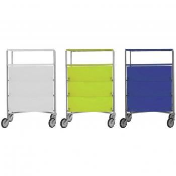 Kartell Mobil Contenedores, Acero, Con ruedas, Blanco