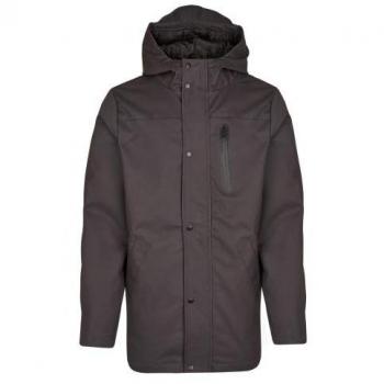 Revolution Men's Grey Outdoor Parka Jacket with Chest Pocket