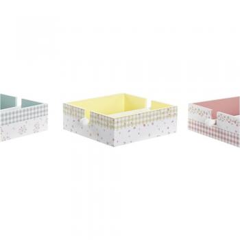 Servilletero DKD Home Decor Vichy Sweet Metal Madera MDF 22 x 18 x 6 cm
