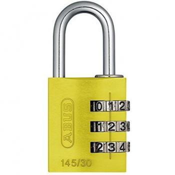 Abus 145/30_Amarillo - Candado Aluminio combinacion 30mm 3 dígitos Amarillo