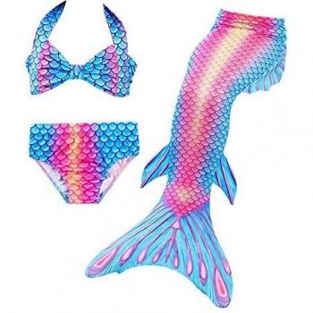 Hejin Cola de Sirena con Bikini para Niños