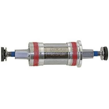 Neco - Eje de Pedalier Shimano JIS 113.5 / 31 mm Plata con Carcasas de Aluminio y Eje CrMo - Alta Calidad