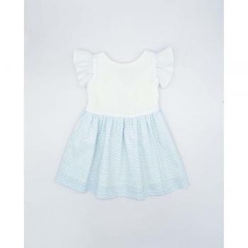Vestido de bebé niña combinado con volantes