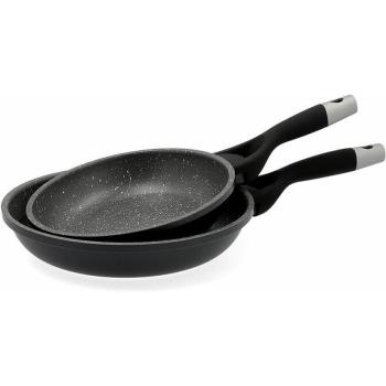 Set de 2 Sartenes Antiadherentes Bidasoa Tribeca de Aluminio Ø20/Ø24 cm Verde con Mango Ergonómico y Asas Baquelita Soft Touch, Apto para Vitrocerámica e Ind