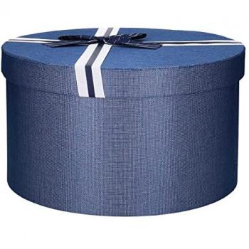 Caja de cartón azul redonda 1-3 cm ø21,5h12,5