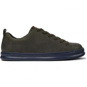 Camper Men's Kaki Leather Track Sole Runner Sneakers Size 40