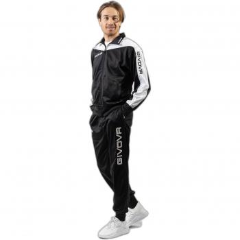 Givova Chándal Roma Triacetato Negro/Blanco Talla M