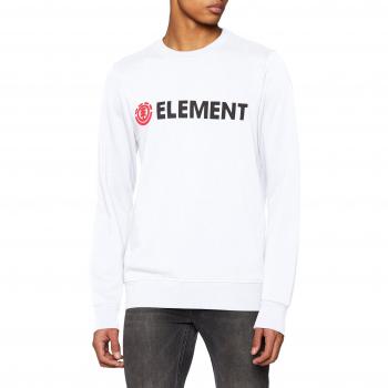 Element Blazin Crew Sudadera, Hombre, Blanco