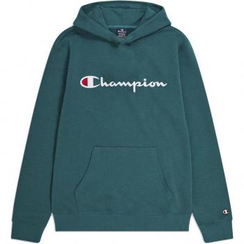 Sudadera Champion Hooded Sweatshirt Infantil y Sudadera con Capucha Champion para Hombre en Color Verde