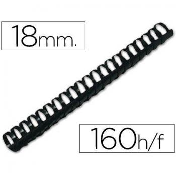 Q-Connect KF32114 - Pack de 50 canutillos, 18 mm, color negro