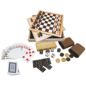 Conjunto de Juegos de Mesa 9 en 1 de Madera Clown Games