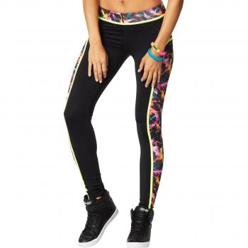 Zumba Fitness High Beam Paneled - Pantalones para mujer, color negro, talla S