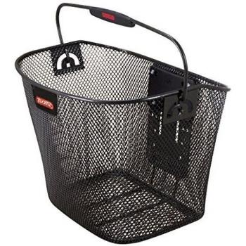 KLICKfix 16L Front Bike Basket with Handlebar Mount, Black