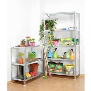 Estantería Metálica de Almacenaje SimonRack, 1000x900x400 mm, 3 Baldas, Soporta 100 kg de Punto Flexión por balda, Color Gris - Modelo Simon Classic