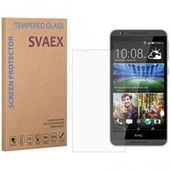 SVAEX HTC Desire 820 Premium Protector de pantalla de vidrio templado - vidrio de dureza 9H - grosor de 0.3mm - transparencia de alta definición - bordes redondeados 2.5D - antigolpes - recubrimiento oleofóbico - tacto delicado - vidrio de alta calidad 