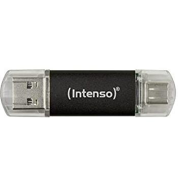 Intenso Twist Line 128GB Dual Interface USB Flash Drive - USB Type-A / USB Type-C 3.2 Gen 1 (3.1 Gen 1) Anthracite