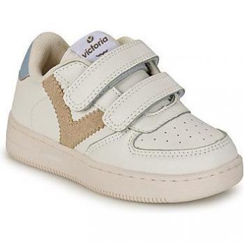 Zapatillas deportivas de niños con piezas en contraste y tiras adherentes