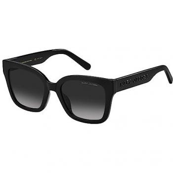 Marc Jacobs Square Women's Shiny Black Dark Grey Gradient Sunglasses 658/s - One Size, 53 MM