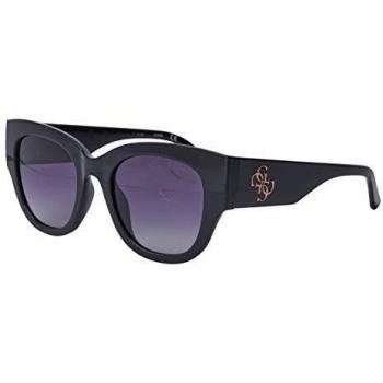 Guess Shiny Black/Grey Shaded Sunglasses, Female, Black, Size: 50 MM