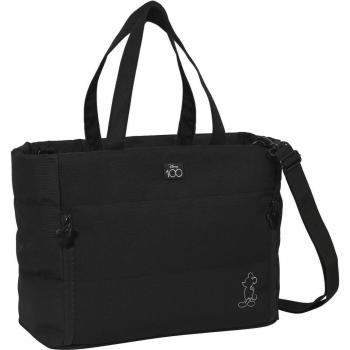 Bolso para Portátil Mickey Mouse Disney Clubhouse con Compartimento para Ordenador de 14,1 Pulgadas - Negro (54 x 31 x 17 cm)