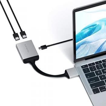Satechi Adaptador Doble HDMI USB-C PD 4K 60Hz