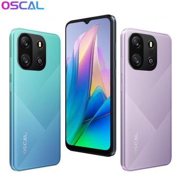 Smartphone Oscal FLAT 1C Violet 4GB RAM 32GB Almacenamiento Android 13 Dual SIM Pantalla 6.517 Cámara 8MP+5MP Batería 4700mAh Face ID OT
