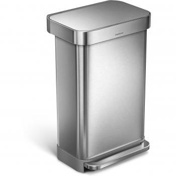 Simplehuman Prullenbak Rectangular - RVS - Incl Liner Pocket - 45 l