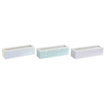 Caja para Infusiones DKD Home Decor Multicolor Cristal Madera MDF (3 Unidades)