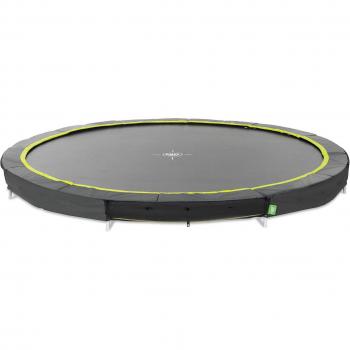 Cama Elástica Redonda Silhouette Sports 427 cm con Acolchado Negro para Exterior, Trampolín Entrecampos y Sistema de Seguridad