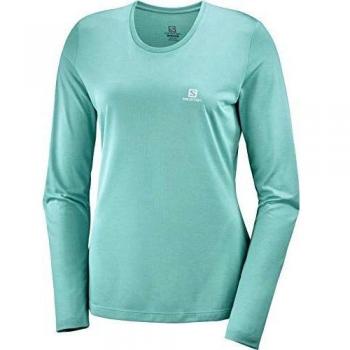 SALOMON Agile LS tee Camiseta De Manga Larga, Mujer, Meadowbrook/Heather, XS