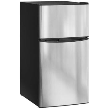 Mini Nevera Silenciosa 88 L Clase E Bajo Encimera con Congelador, Temperatura Regulable, Puerta Reversible y Estantes Ajustables, Negro