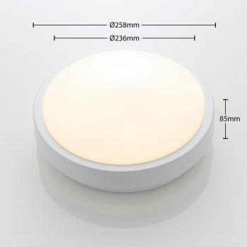 Lindby Camille Plafón LED Sensor Ø 26 cm Blanco, Lámpara de Techo Moderna en Metal para Salón y Comedor (1 Llama)