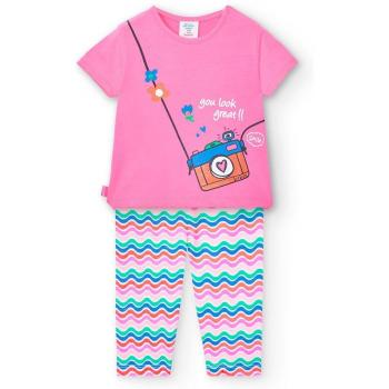 Conjunto de niña Boboli con camiseta trampantojo y pantalón estampado, modelo 218102