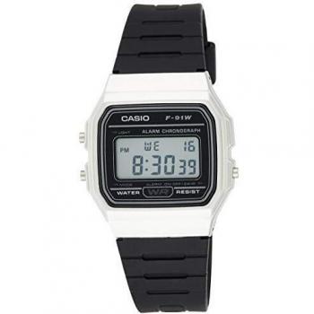Casio Vintage Unisex Digital Chronograph Alarm Watch F-91WM-7A Black