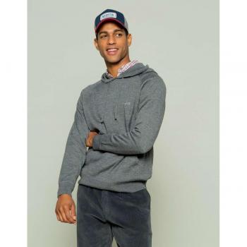Jersey Scotta hood gris oscuro con capucha de hombre