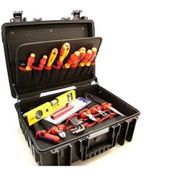 Knipex Maletín de herramientas Robust23 Start, juego de herramientas eléctricas, color negro, con