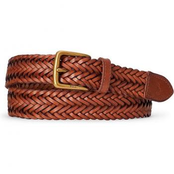 Cinturón de piel trenzado para hombre Polo Ralph Lauren