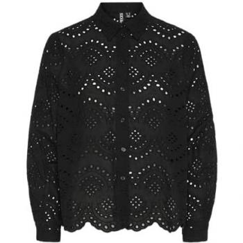 Pieces Vilde Women's Long-Sleeved Lace Shirt