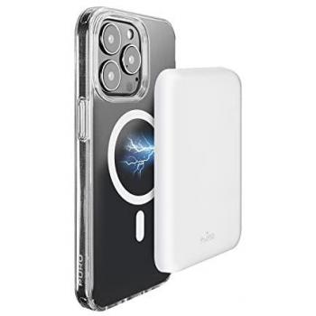 Cargador Inalámbrico Slim Power Mag 4000 mAh Compatible con MagSafe y Fast Charge USB-C, Blanco