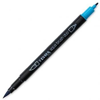 Rotulador Doble Punta Aqua Brush Lyra Turquesa Oscuro 2/4 mm - Pack de 5 Unidades