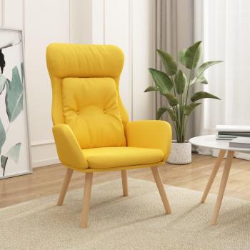 Sillón de relax de tela en color gris claro, gris oscuro y crema - Sillón cómodo para dormitorio, silla relax y sofá