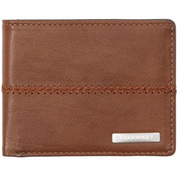 Quiksilver - Cartera de hombre Stitchy 3 Marrón