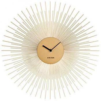 Reloj de pared de acero Karlsson Peony 45 cm, metal, diseño moderno, mecanismo silencioso, fácil instalación