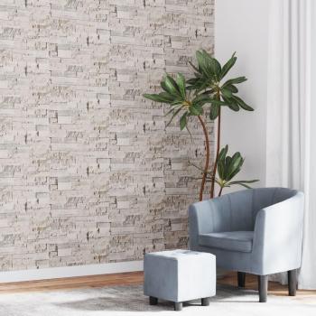 Papel Pintado 3D Efecto Piedra Crema No Tejido 10x0,53 M