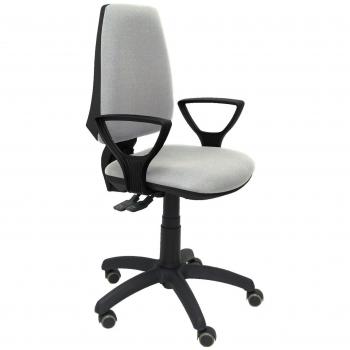 Piqueras y Crespo Silla Elche S Bali Gris Claro Brazos FIJOS Ruedas Oficina, Tela, 109x46x46 cm